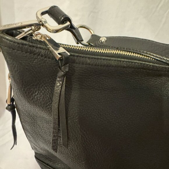 Calvin Klein Black Pebbled Leather Shoulder Bag – Good Condition - Picture 2 of 6